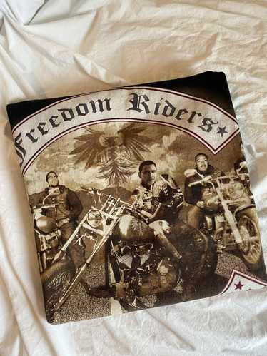 Vintage 90's Easy Rider Freedom Run Motorcycles T-shirt / Single Stitch /  Made in USA / 90s Graphic / All Over Print / Vintage Biker Tee 