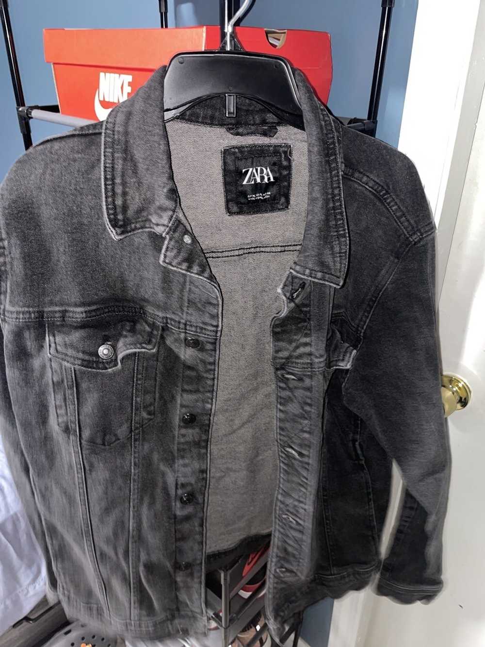 Vintage × Zara Black Zara denim jacket - image 1