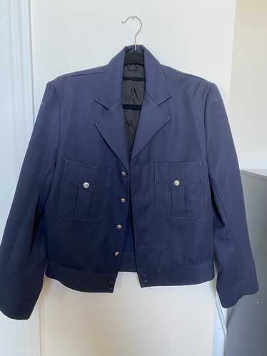 Vintage Vintage Boxy Cropped Navy Blue Jacket