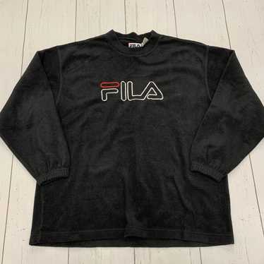 Vintage Fila Sweatshirt Bright Red 90s Y2k Spellout Logo - Small / Medium