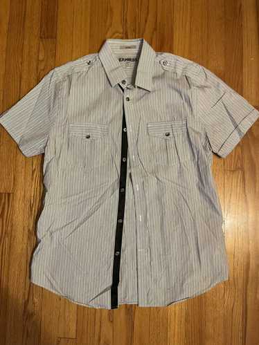 Express Dress Shirt Button Up Grey