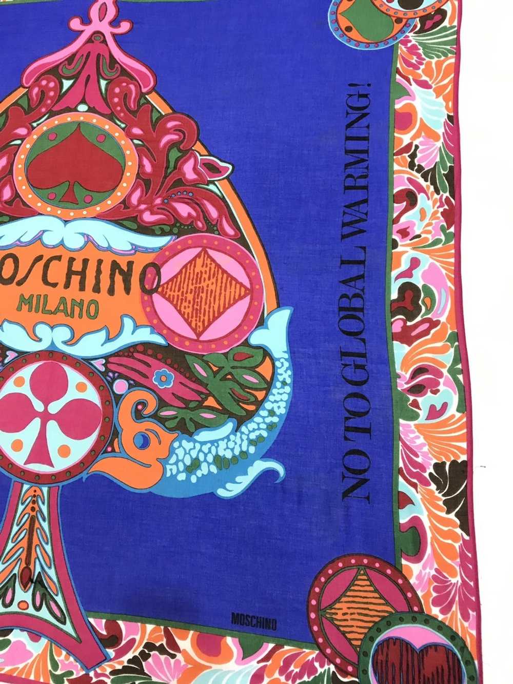 Moschino × Other MOSCHINO COTTON SCARF NO TO GLOB… - image 4