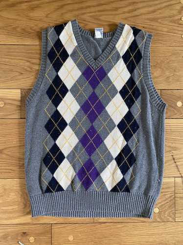 Vintage Vintage grey and purple sweater vest