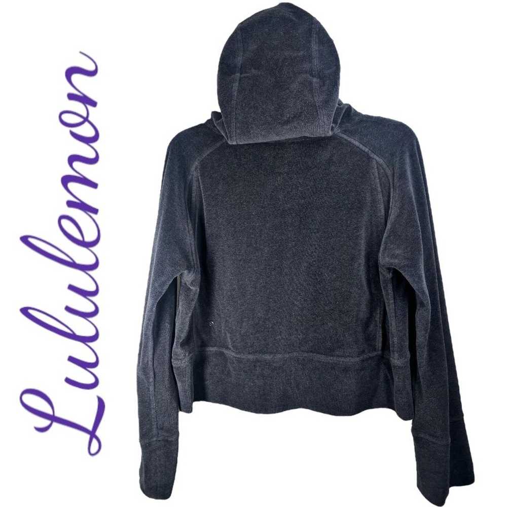 Lululemon LULULEMON Charcoal Velour Full Zip Shor… - image 11