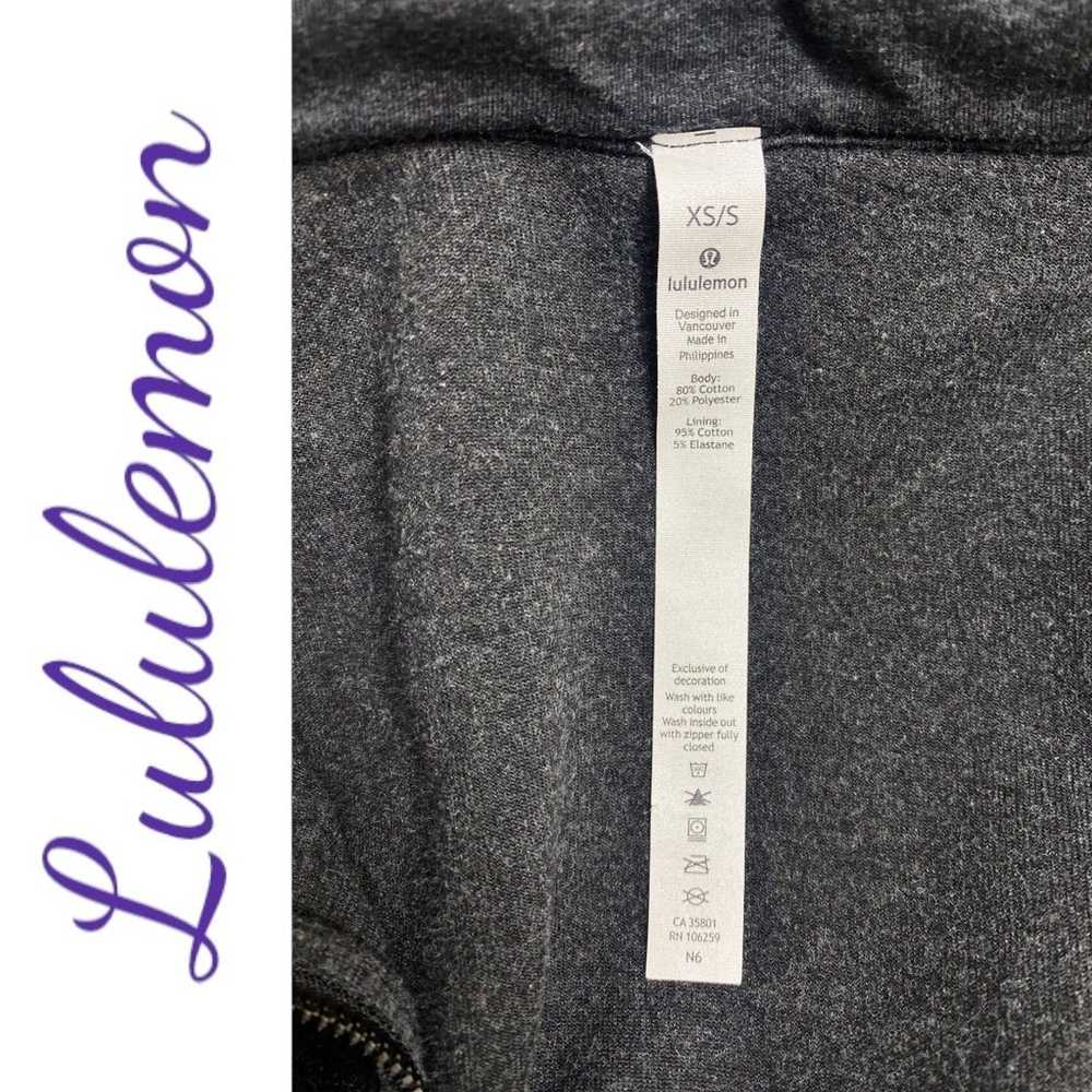 Lululemon LULULEMON Charcoal Velour Full Zip Shor… - image 7