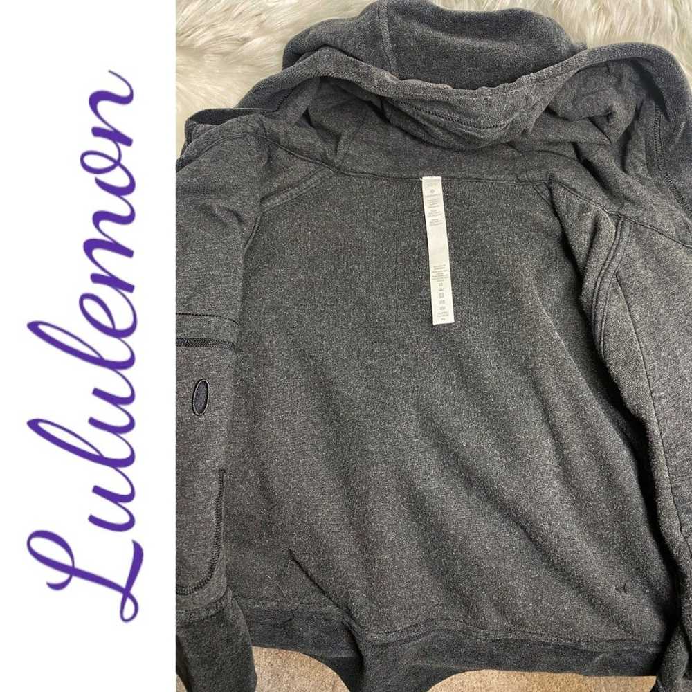 Lululemon LULULEMON Charcoal Velour Full Zip Shor… - image 9