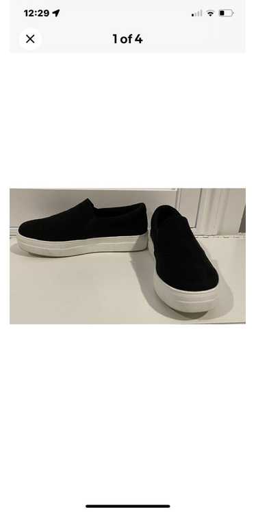 Other Super Trendy Black Suede Look Slip On Shoes