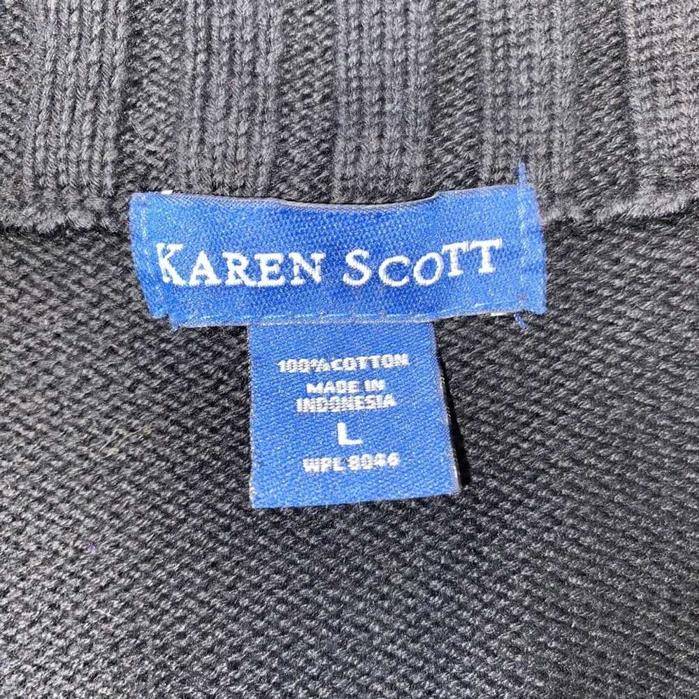 Other Karen Scott full zip sweater jacket black s… - image 8
