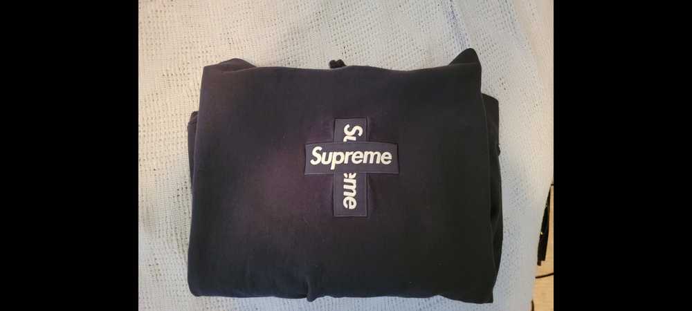 Supreme Supreme Crossbox Logo Hoodie Navy FW20 - image 3