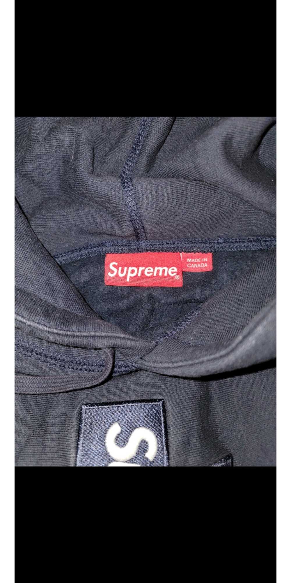 Supreme Supreme Crossbox Logo Hoodie Navy FW20 - image 4