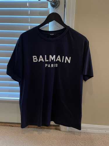 Balmain Balmain Paris Short Sleeve T-Shirt Navy
