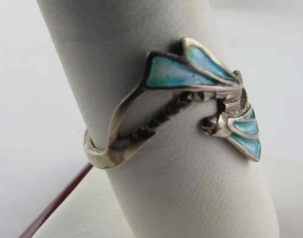 Sterling Silver Set With Beautiful Enamelling Pen… - image 3
