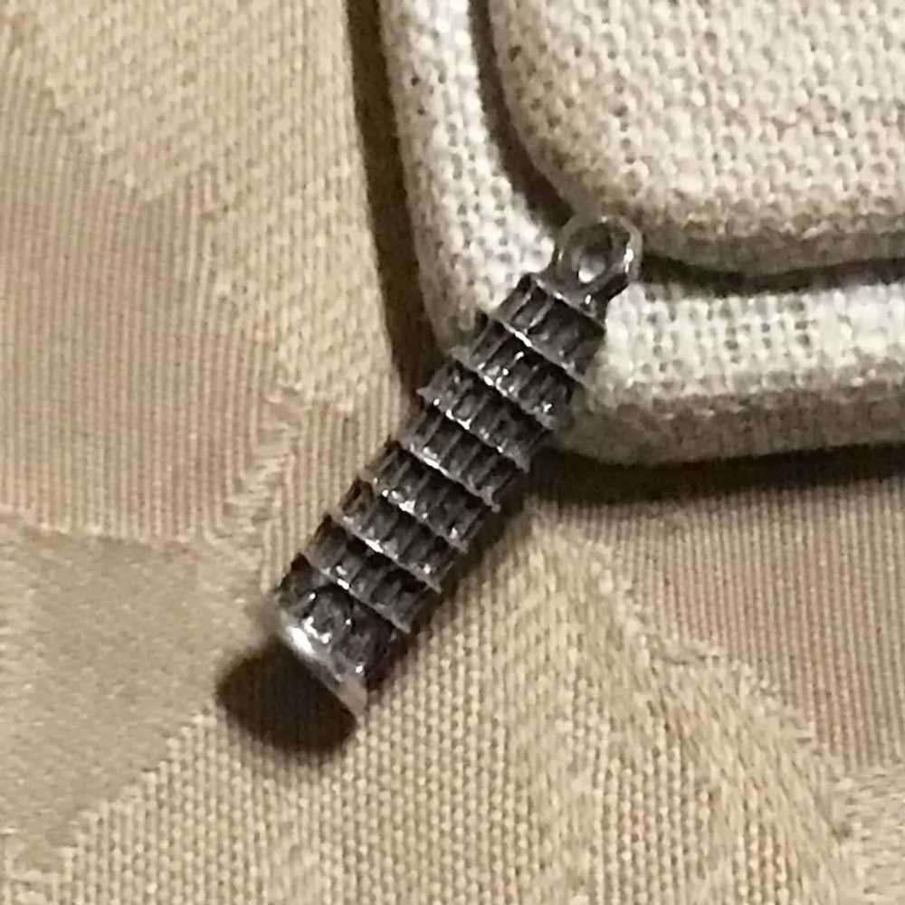 Sterling Silver Leaning Tower Of Pisa Charm - image 2