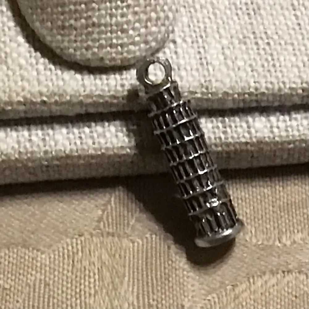 Sterling Silver Leaning Tower Of Pisa Charm - image 3