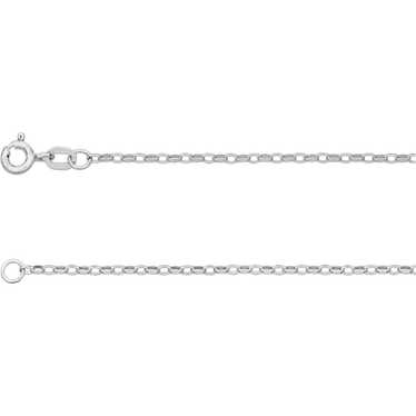 9ct White Gold 1.7mm Diamond Cut Belcher Chain 20" - image 1