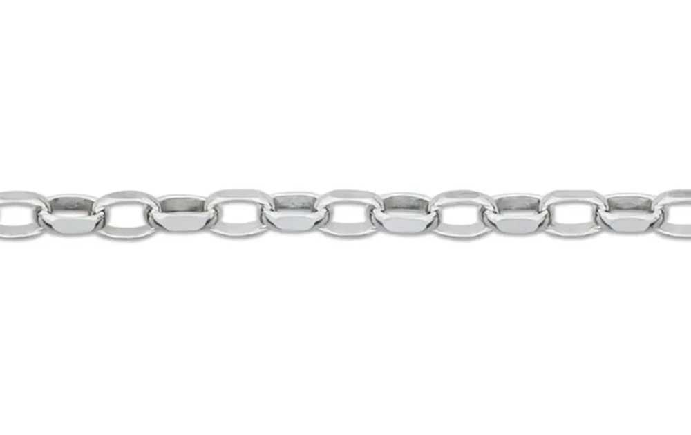 9ct White Gold 1.7mm Diamond Cut Belcher Chain 20" - image 3