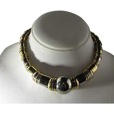 Bold Gold and Silver Tone Necklace