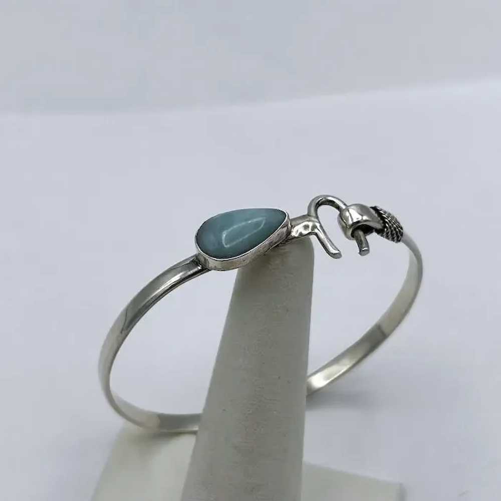 Larimar Bangle Bracelet, Sterling Silver - image 2