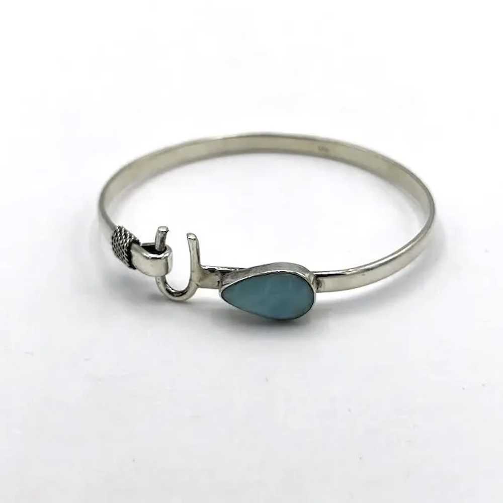 Larimar Bangle Bracelet, Sterling Silver - image 3