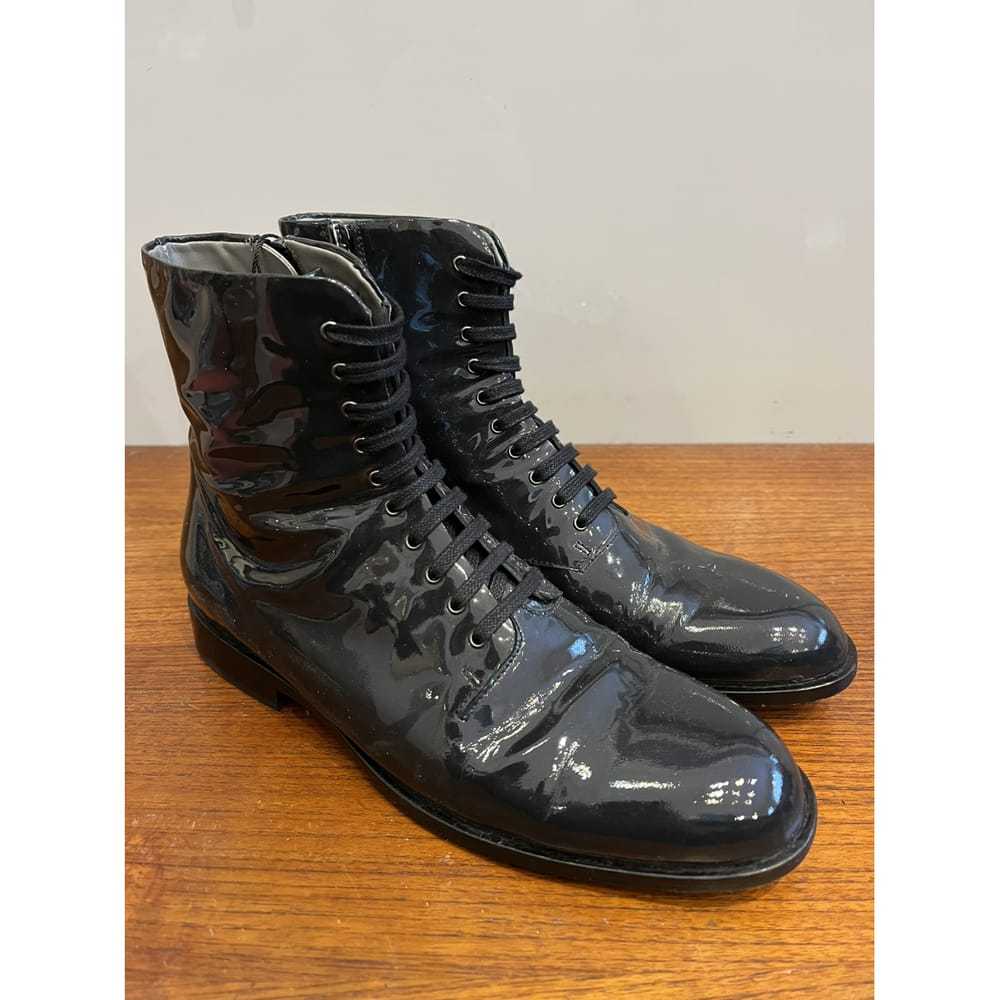 Jil Sander Patent leather lace up boots - image 3