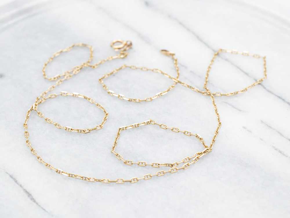 Yellow Gold Anchor Link Chain - image 2