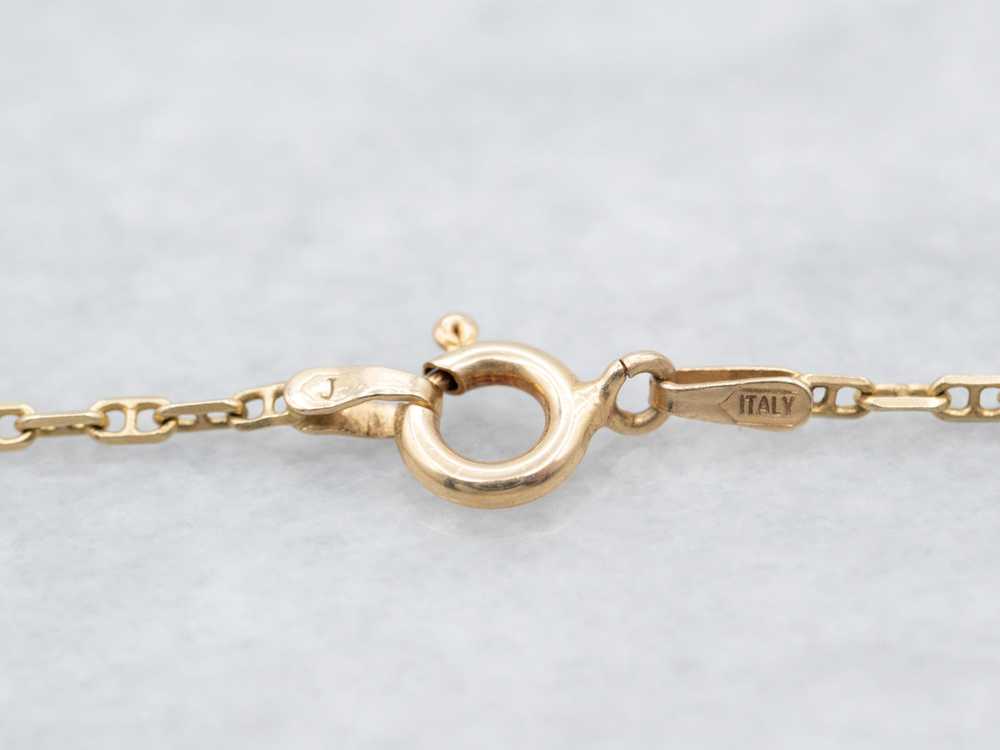 Yellow Gold Anchor Link Chain - image 3