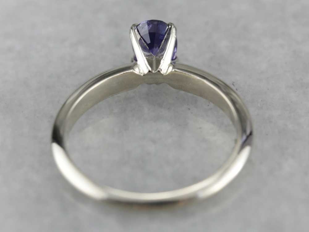 Purple Sapphire Engagement Ring - image 3