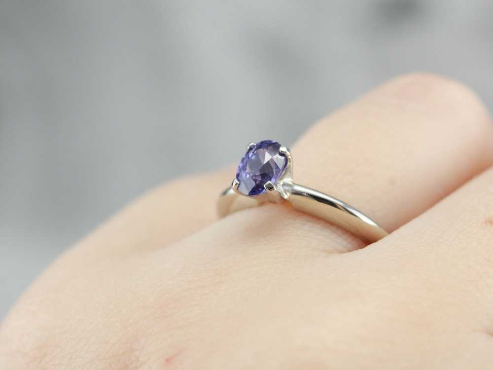 Purple Sapphire Engagement Ring - image 5