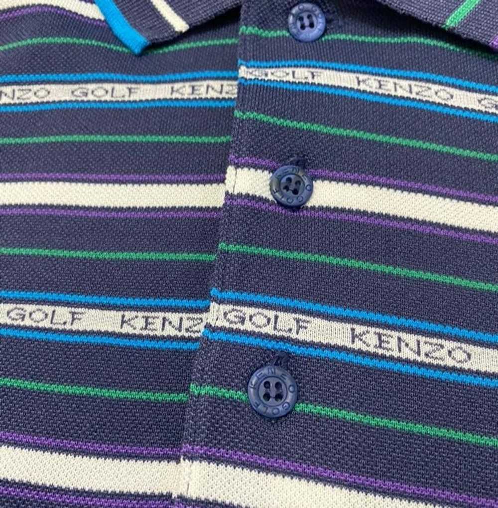 Designer × Kenzo Vintage Kenzo Golf Stripe Polo S… - image 6