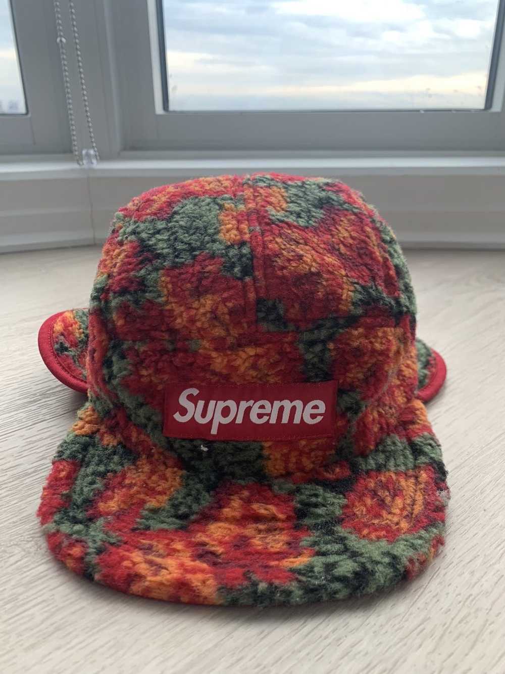 Supreme Roses Sherpa Fleece Earflap Camp Hat - image 2