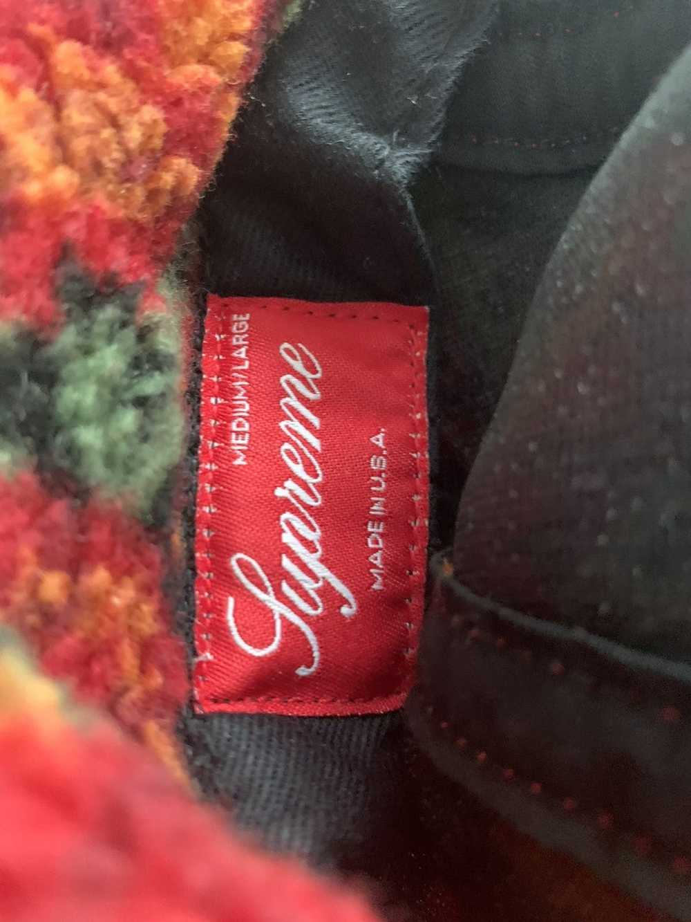 Supreme Roses Sherpa Fleece Earflap Camp Hat - image 5