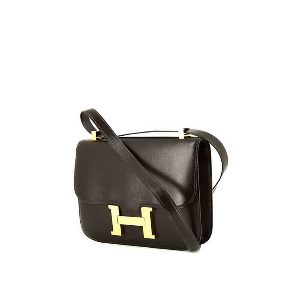 Hermes Constance handbag in chocolate brown box l… - image 1