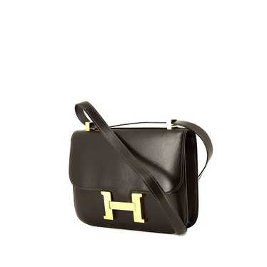Hermes Constance handbag in chocolate brown box l… - image 1