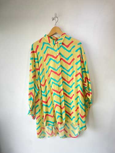 Vintage Club California Zig Zag Print Shirt