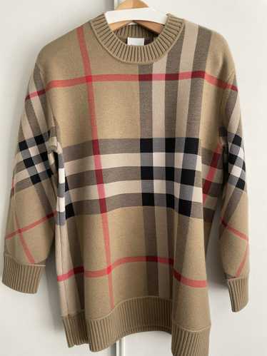 Burberry Check Technical Wool Jacquard Sweater