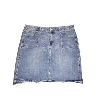 Custom Cato Premium Blue Denim Sz 16 Mini Skirt Wo