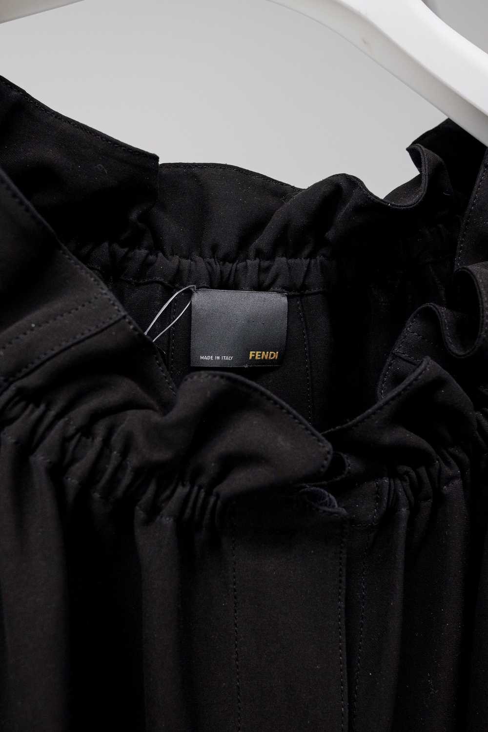 Fendi Fendi Black Long Gathered Coat - image 3