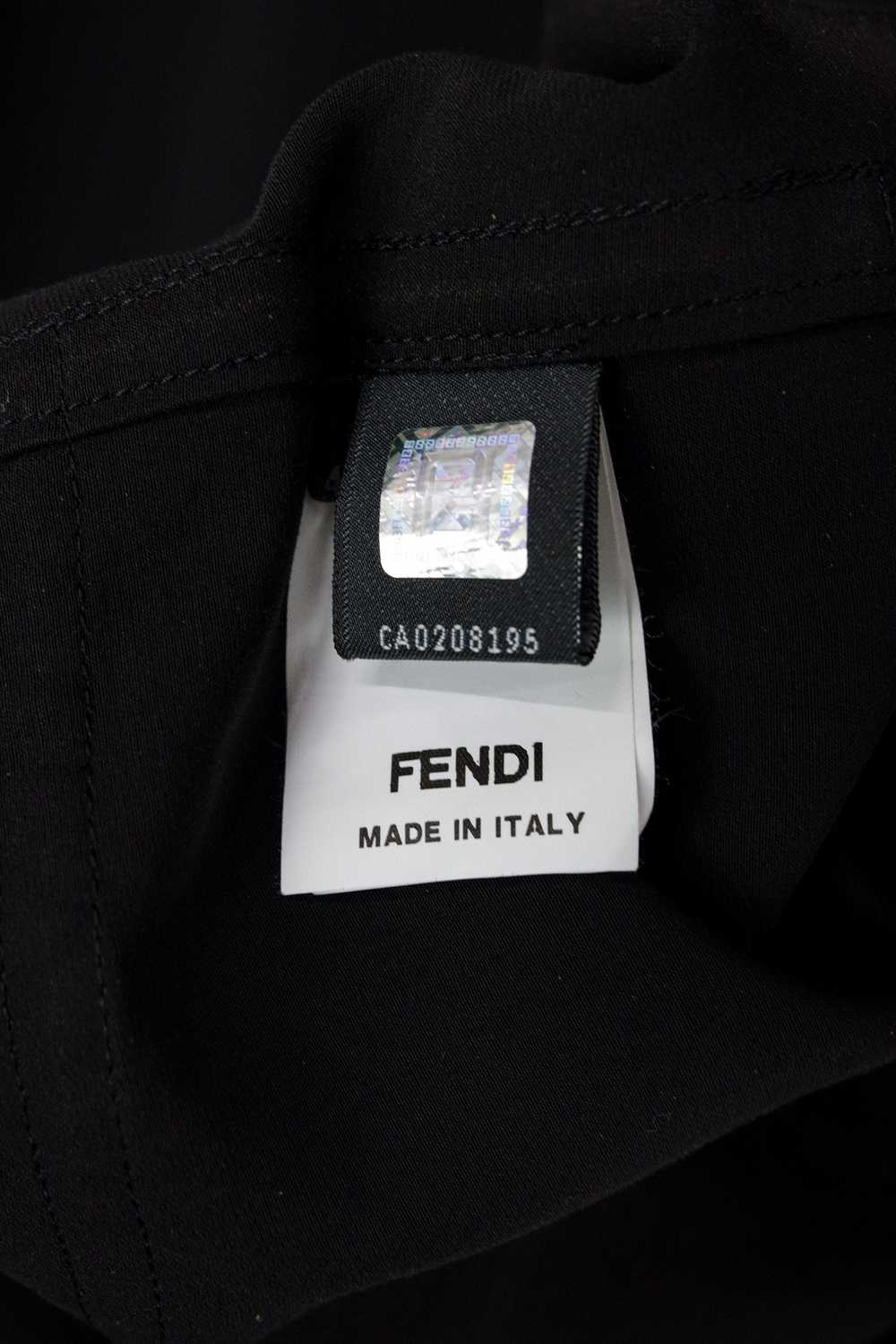 Fendi Fendi Black Long Gathered Coat - image 9