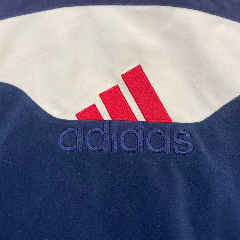 Adidas × Vintage Adidas velour sweatshirt full zi… - image 6