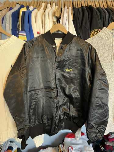 Bomber Jacket × Vintage Vintage 80s Trucker Satin… - image 1