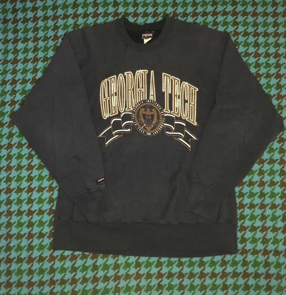 Jansport × Vintage Vintage Georgia Tech Navy Crew… - image 1