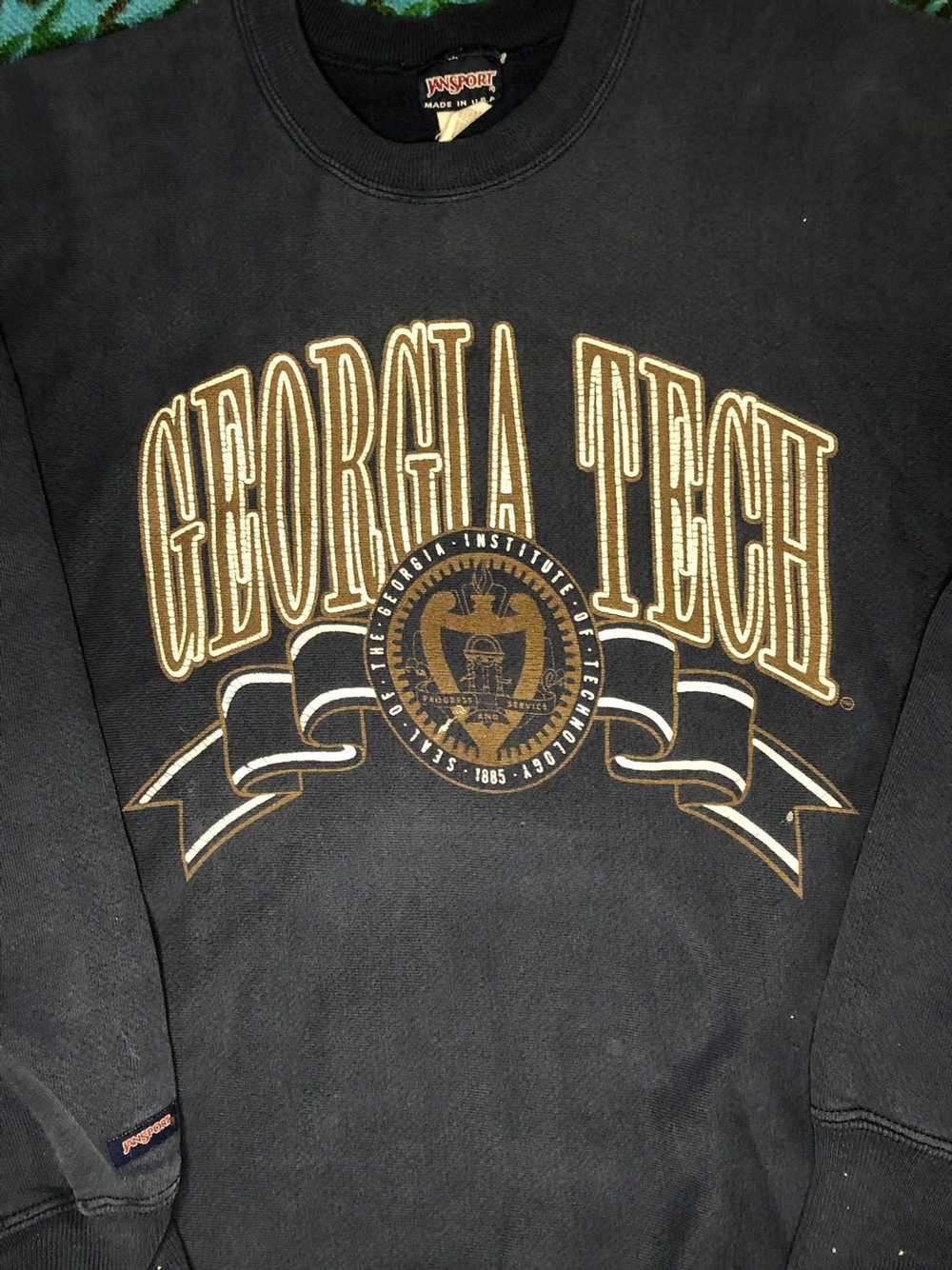 Jansport × Vintage Vintage Georgia Tech Navy Crew… - image 2