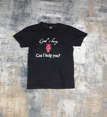 Vintage Vintage God's Busy Can I Help You Devil T… - image 1