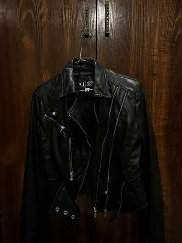 Armani × Leather Jacket × Vintage 2000's Armani Je