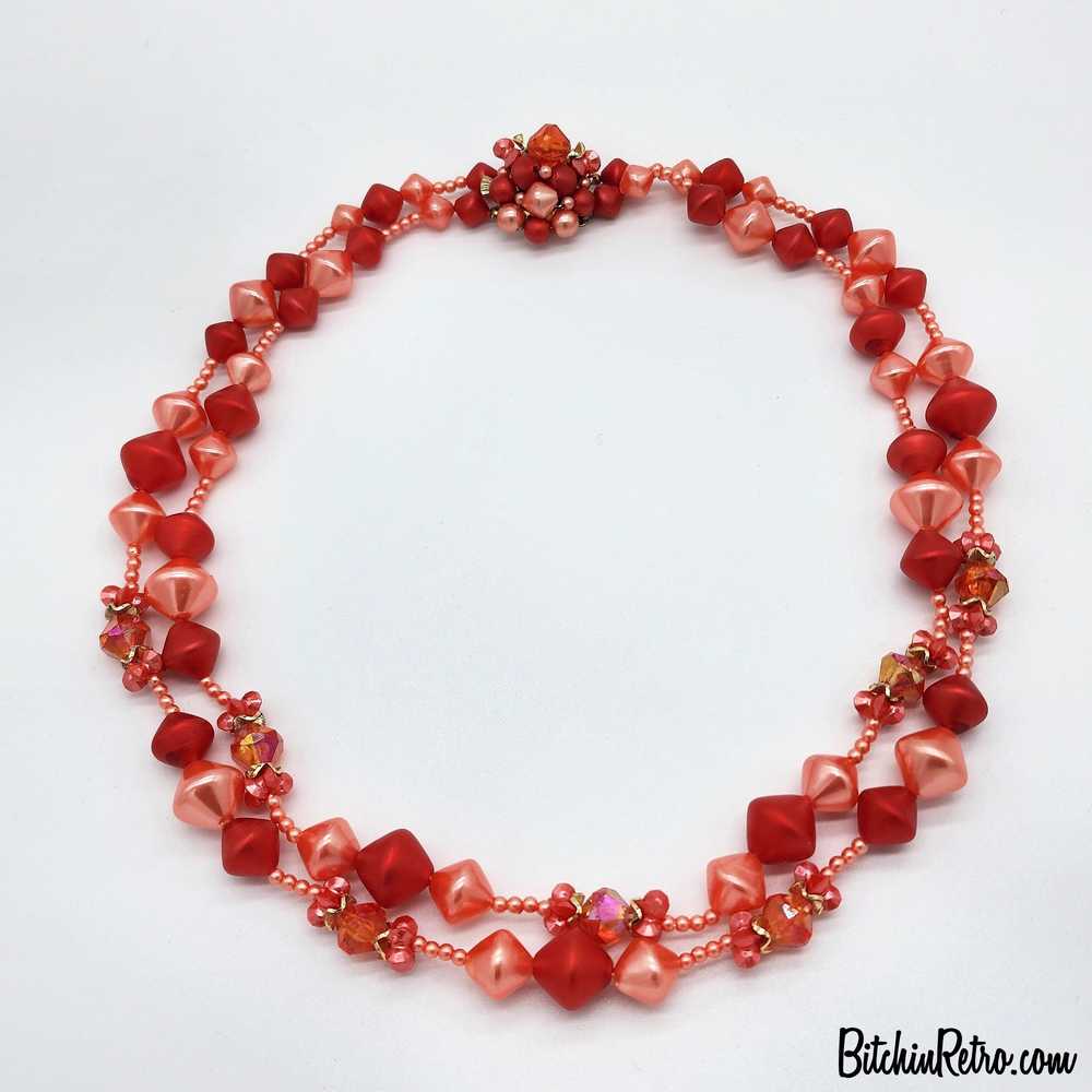 Vintage Hong Kong Necklace Paired With Faceted Ac… - image 4