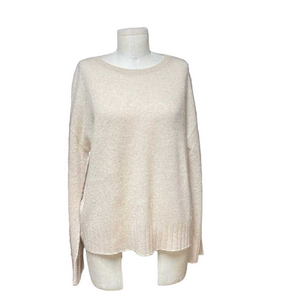 Nili Lotan Nili Lotan Ivory Cream 100% Cashmere S… - image 1