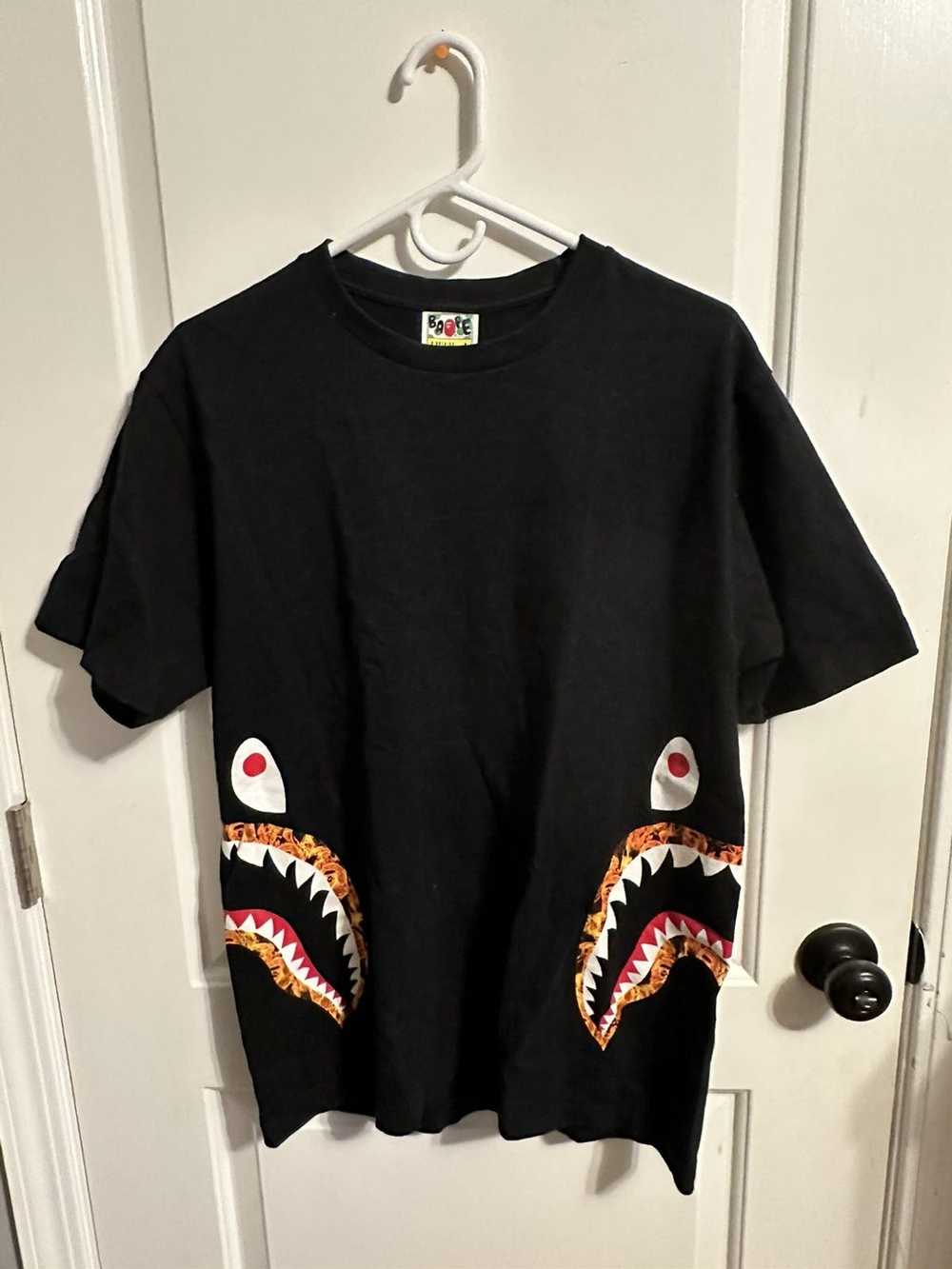 Bape Bape Fire Shark T-Shirt - image 1