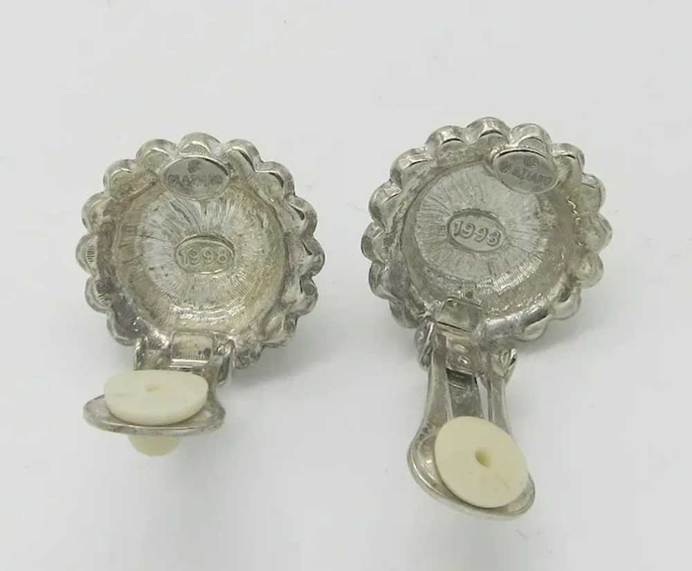 Layered Domed Graziano Earrings Faux Pearl - image 4