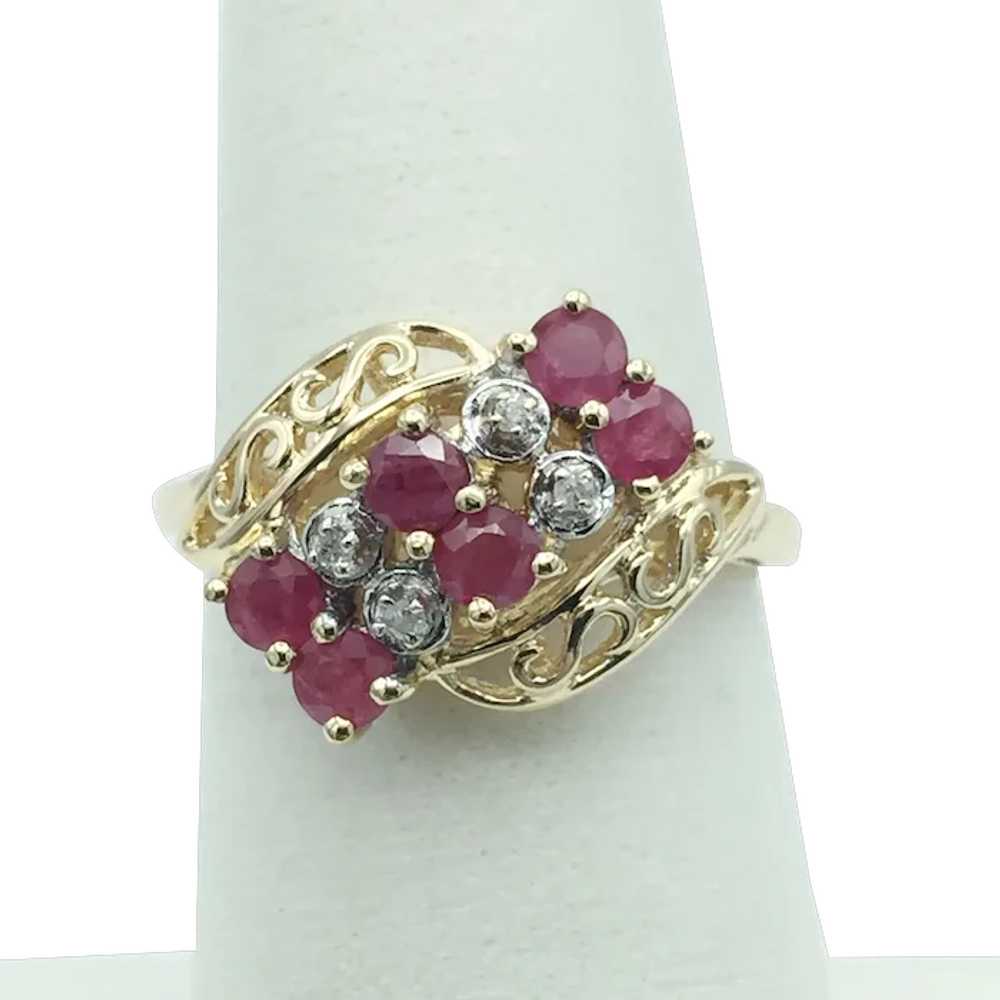 14K Ruby & Diamond Ring - image 1