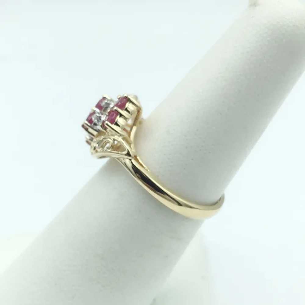 14K Ruby & Diamond Ring - image 2